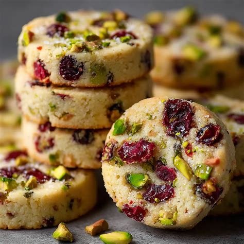 Cranberry Pistachio Shortbread