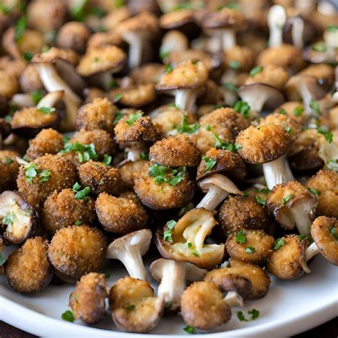 Crispy Oven Fried Garlic Mushrooms